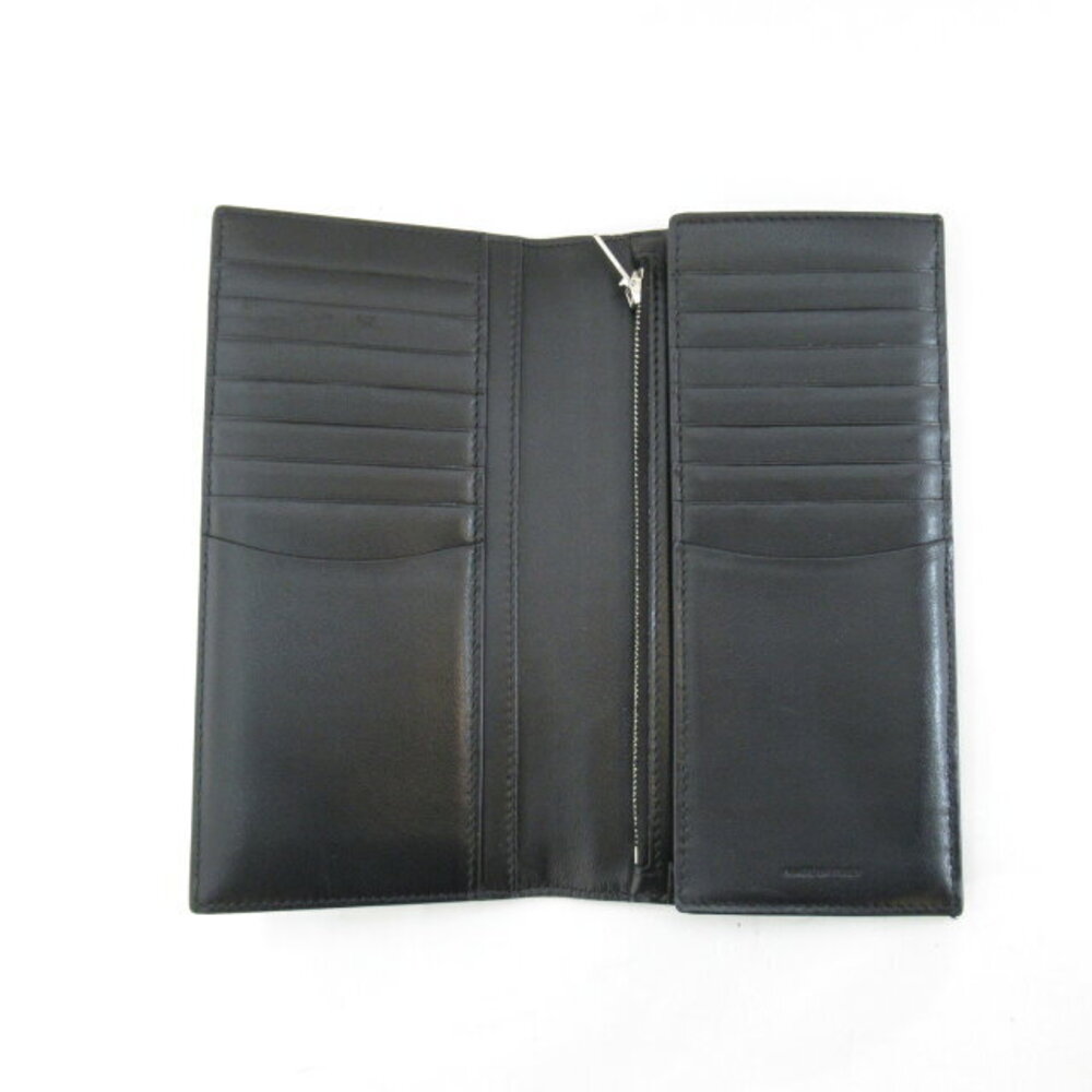 Celine Black Long Leather Wallet fold Bi - Picture 5 of 10